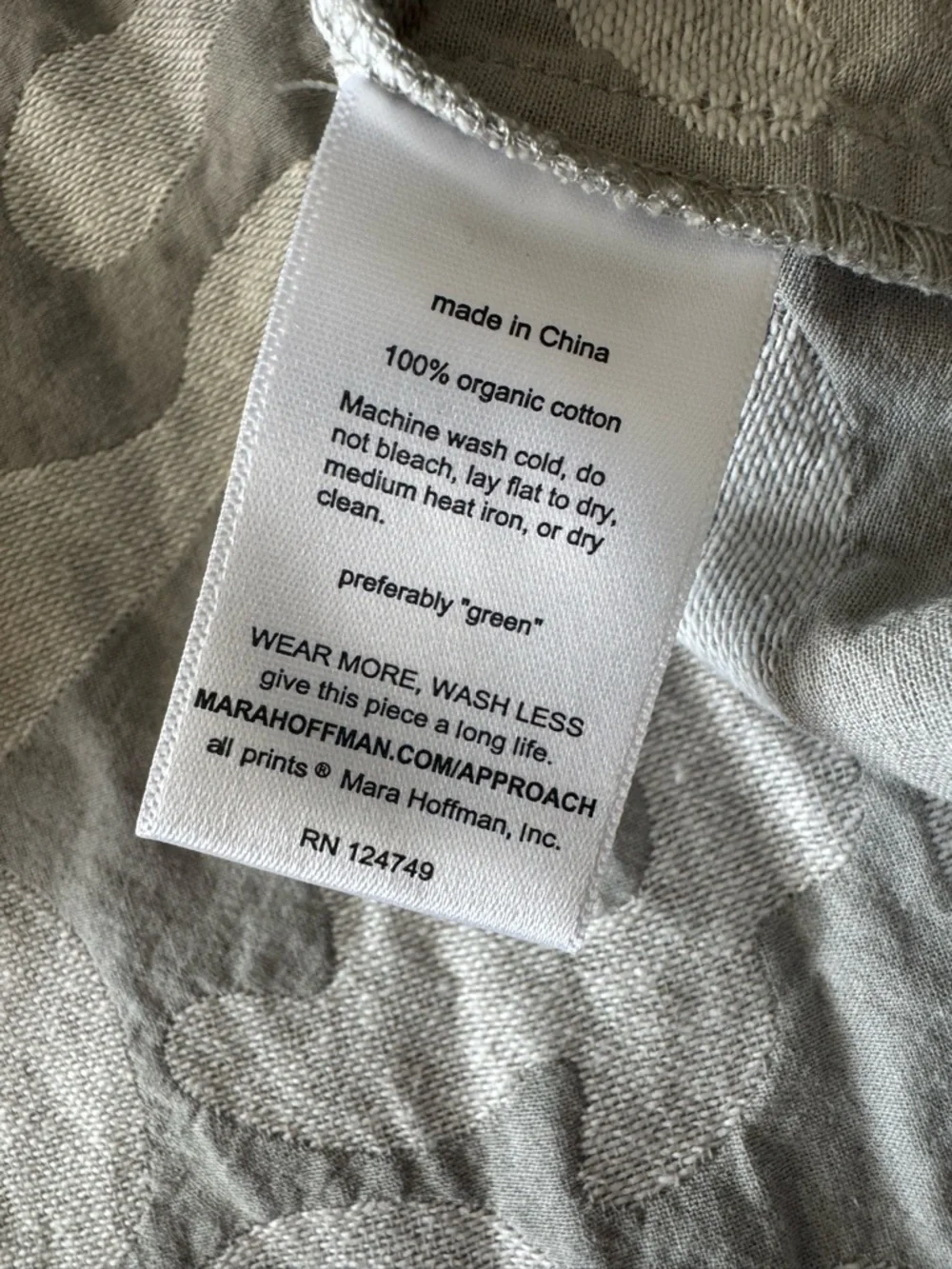 Mara Hoffman Kayleen Abstract Print Jacquard Organic Cotton Skirt Gray White XS